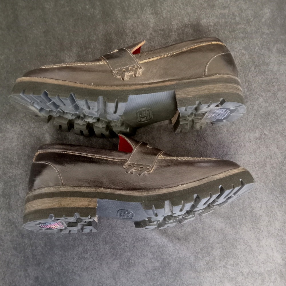 BED|STU Reina III Womens NEW Leather Lug Soles Chunky‎ Loafers Sz 7.5 Preppy - Picture 4 of 8